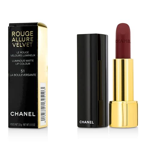 chanel rouge allure velvet 51 la bouleversante|chanel rouge allure velvet reviews.